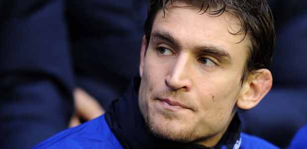Pic Colin Lane Wigan vs Everton... New signing Nikica Jelavic on the bench